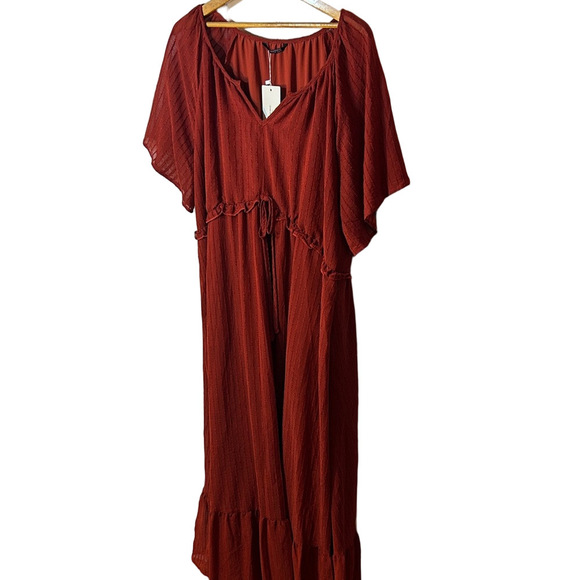 BloomChic Dresses & Skirts - Bloomchic red tiered whimsygoth dress size 18 to 20 NWT